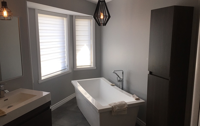 Après la rénovation de salle de bain à Blainville.