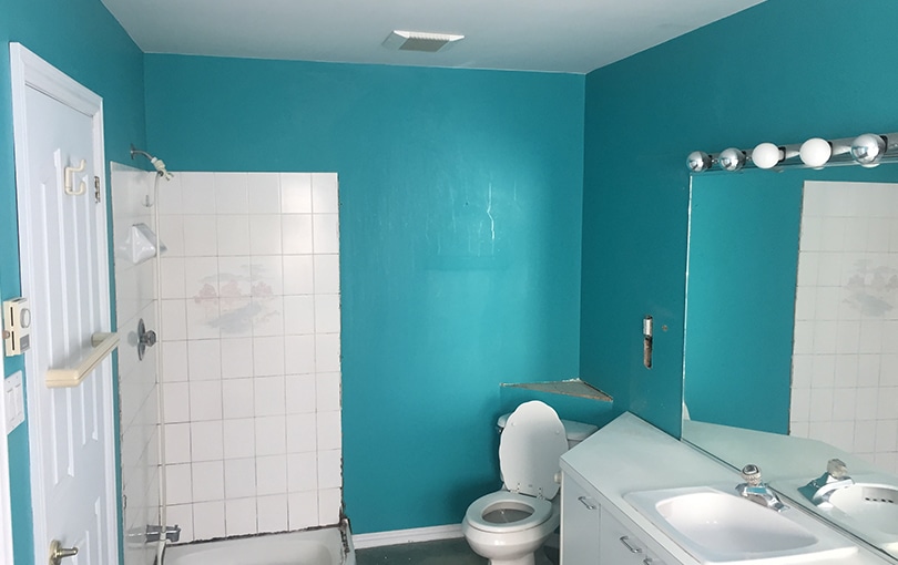 Avant la rénovation de salle de bain à Blainville.